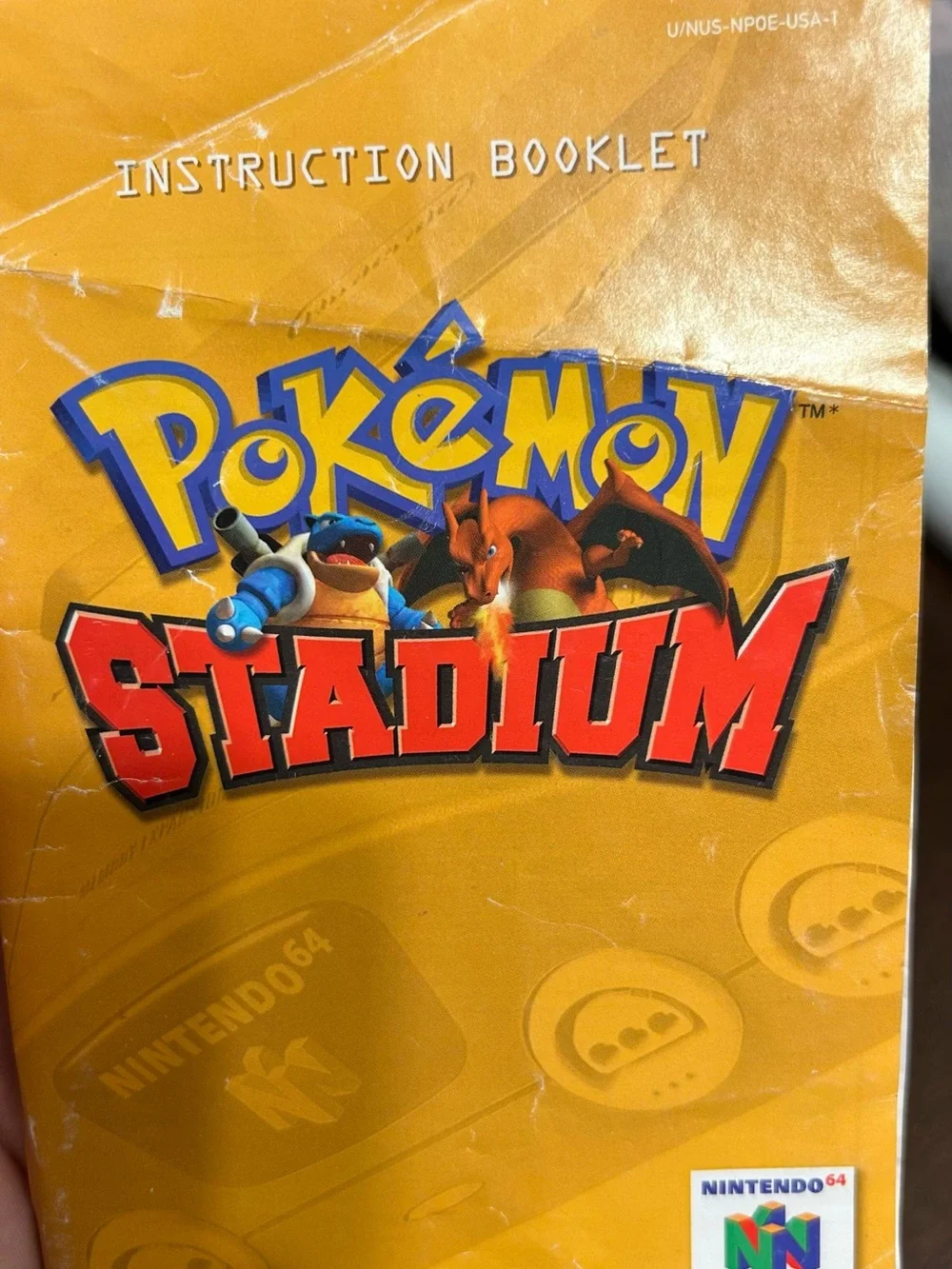pokemon stadium n64 manual only